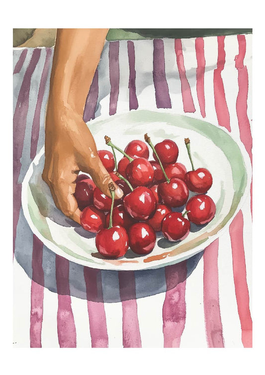 Cherry Pick – Realistic Still Life Art Print