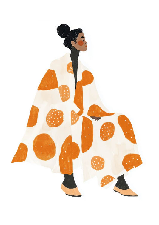 Polka Poise – Minimalist Fashion Illustration Print