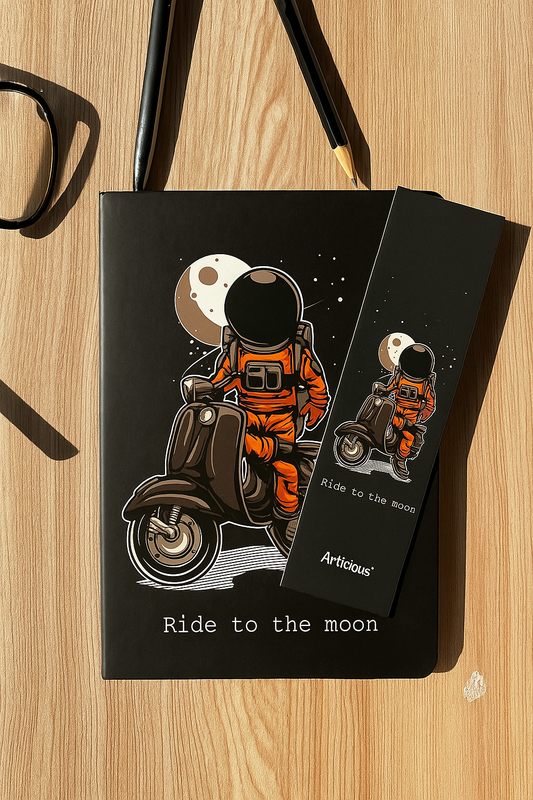 Ride to the Moon – Notebook & Bookmark Set