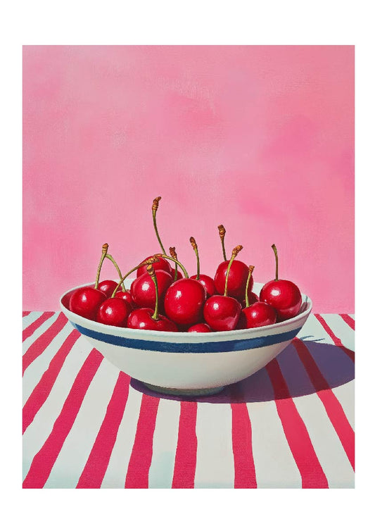 Cherry Delight – Modern Still Life Art Print