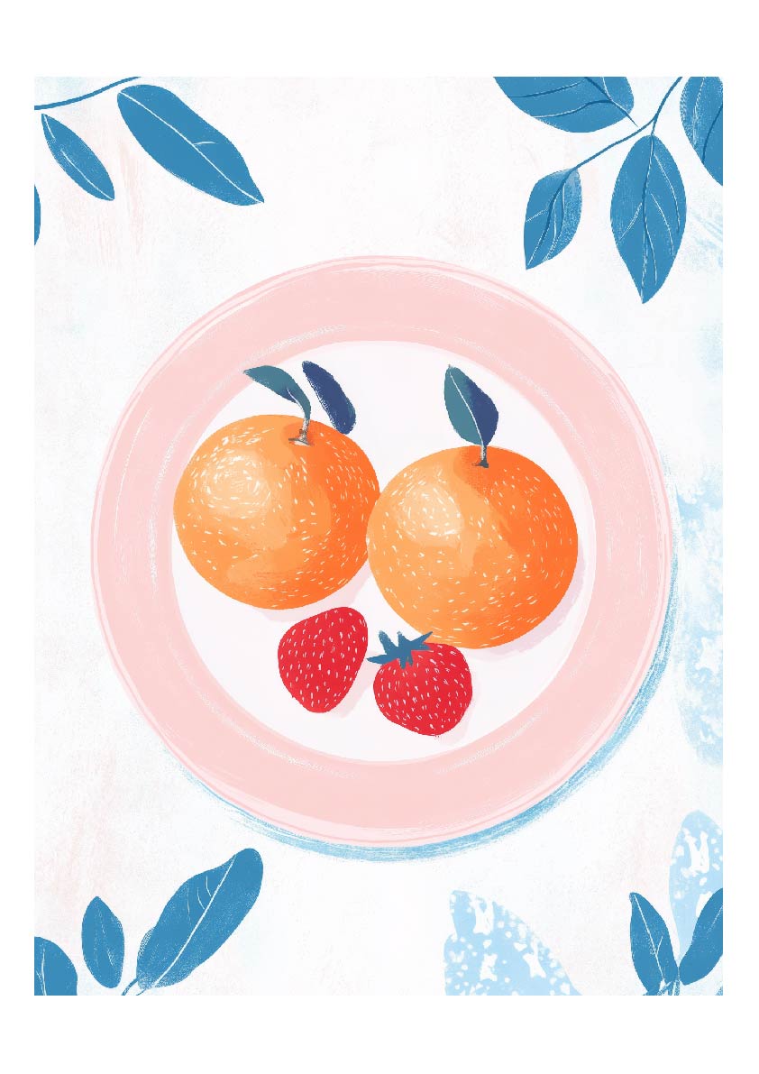 Citrus & Berry Bliss – Fresh Fruit Art Print