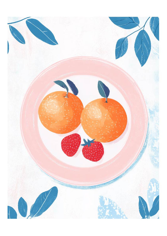 Citrus & Berry Bliss – Fresh Fruit Art Print